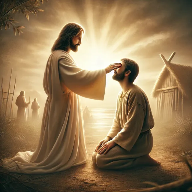 Jesus lhe pergunta: “Que queres que te faça?”