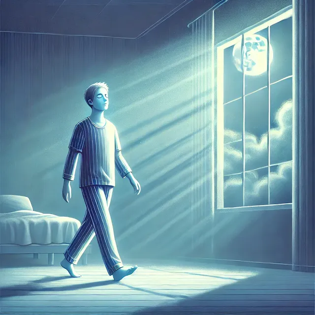 O sonambulismo é um distúrbio do sono que afeta principalmente crianças, mas também pode ocorrer em adultos.