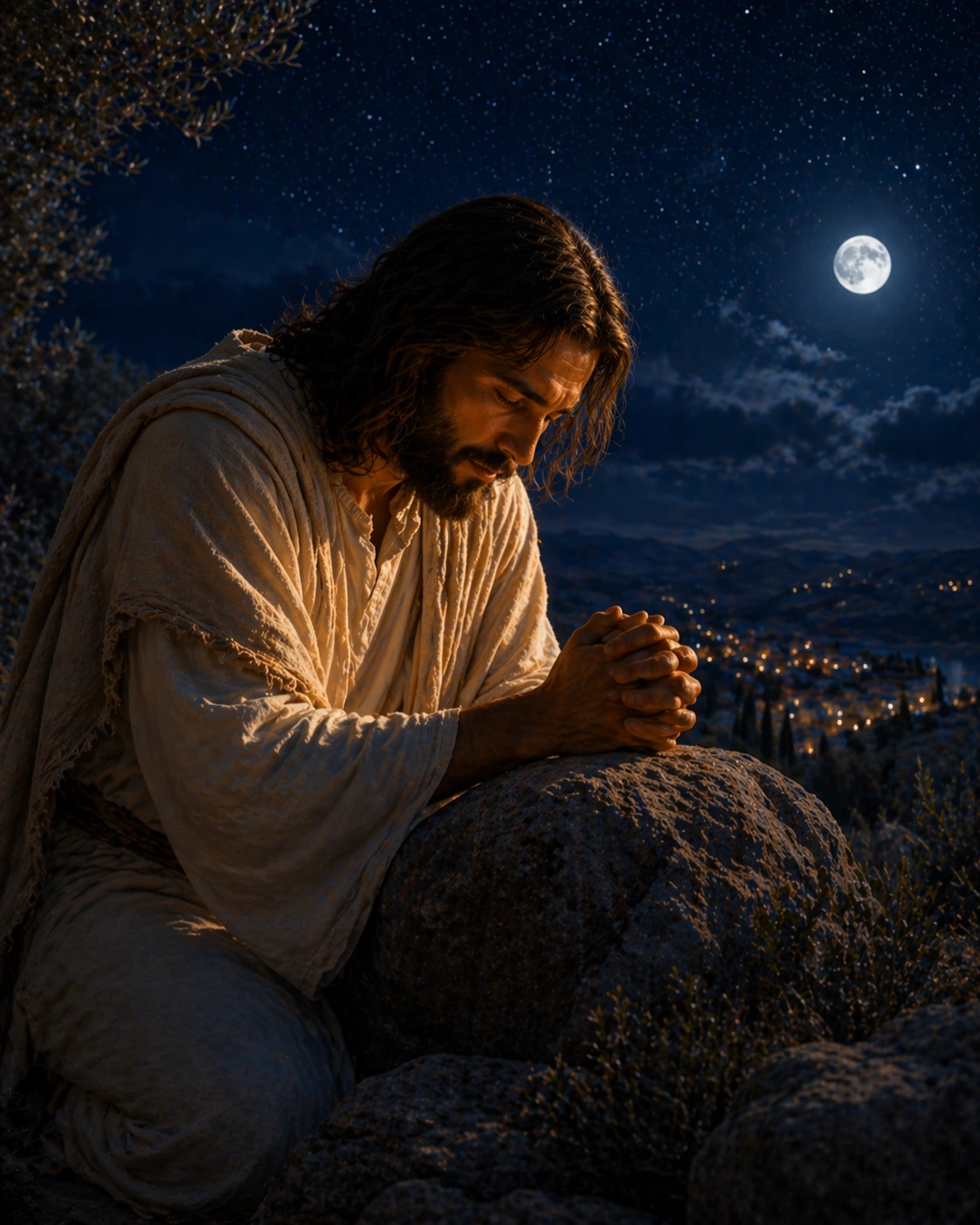 Oração da noite e agradecimento.