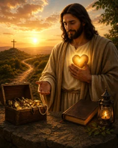 Essa frase ensina que aquilo que mais valorizamos revela onde está o nosso coração. Se colocamos nossa atenção nas coisas de Deus, nosso coração estará voltado para o que é eterno