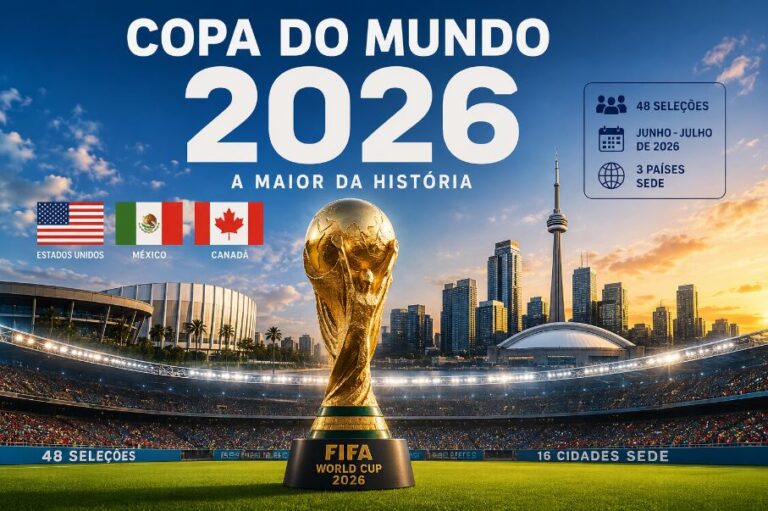 Copa do Mundo 2026 será realizada nos Estados Unidos, México e Canadá e promete ser a maior edição da história do futebol mundial.