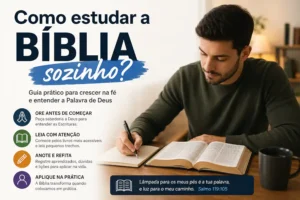 Aprenda como estudar a Bíblia sozinho de forma simples e profunda. Descubra métodos práticos, versículos, dicas e como criar uma rotina de estudo bíblico.