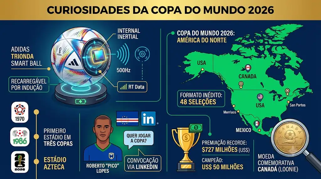 Copa do Mundo 2026: Curiosidades, Recordes e Tudo sobre o Maior Mundial da História