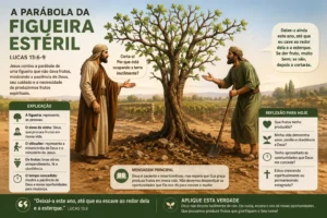 A Parábola da Figueira Estéril nos ensina que Deus é paciente e misericordioso, mas também espera frutos de nossa fé. Cada novo dia é uma oportunidade para crescer espiritualmente, abandonar aquilo que não agrada a Deus e viver uma vida que glorifique Seu nome.
