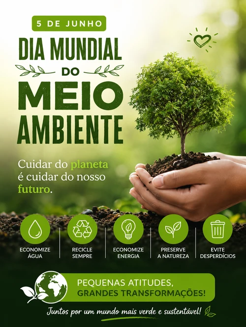 Dia Mundial do Meio Ambiente, celebrado em 5 de junho, destaca a importância da preservação ambiental, da sustentabilidade e das ações individuais para proteger o planeta.