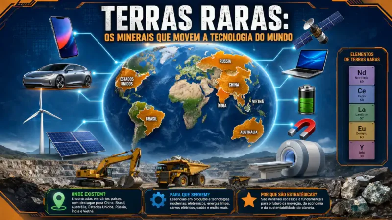 Terras Raras: o tesouro escondido que movimenta a tecnologia mundial